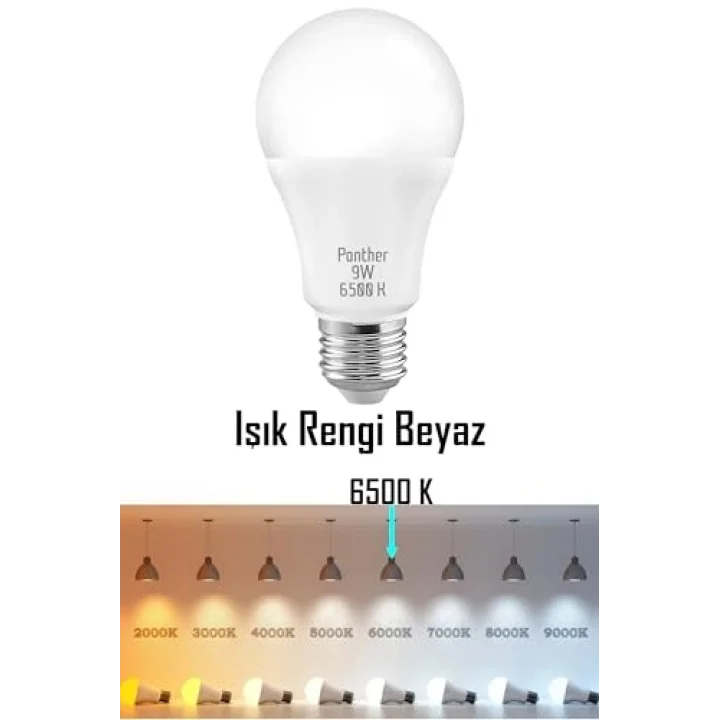 4 ADET 9W Beyaz LED E27 Ampul Tasarruflu Lamba 6500 K Beyaz Işık 800 Lümen 9W=60W