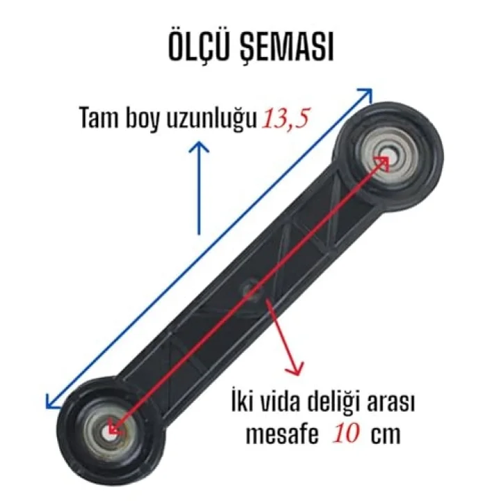 4 ADET Beşik Sallama Aparatı Siyah 10 Cm