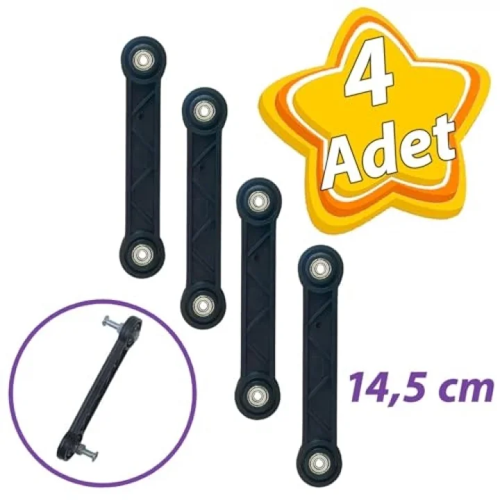4 ADET Beşik Sallama Aparatı Siyah 14.5 Cm