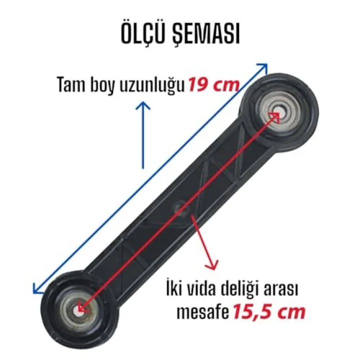 4 ADET Beşik Sallama Aparatı Siyah 15.5 Cm