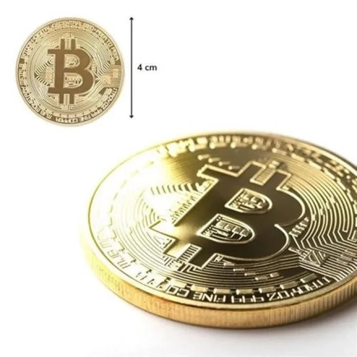 4 Adet Bitcoin Madeni Hatıra Parası Madeni Bitcoin Hediye Sikke Para
