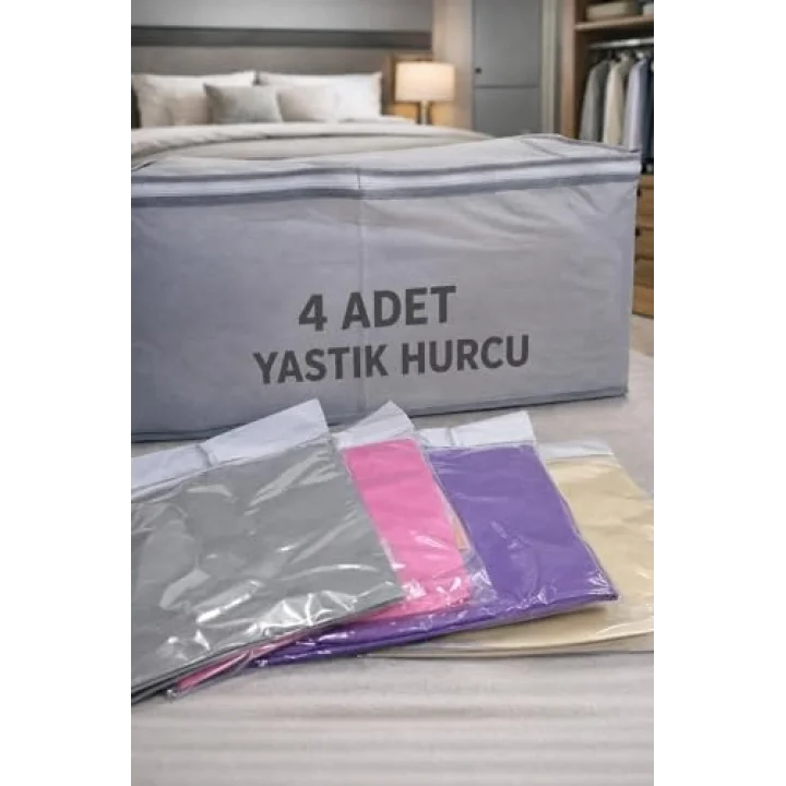 4 Adet Hurç Yastık Hurcu 65x38x24 cm Orta Boy