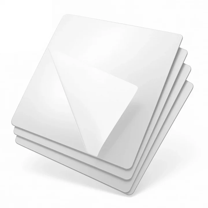 4 Adet Kendinden Yapışkanlı Pleksi Ayna Levha, Kırılmaz Akrilik Duvar Aynası, Dekoratif ve Modern Yapıştırmalı Panel, Hafif Parlak Pleksi Duvar Dekoru, Ev ve Ofis (4, Silver, 5x5)
