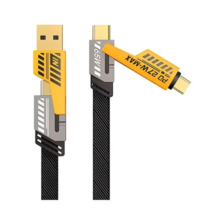 4-in-1 Usb-A Type-C To Lightning + Type-C 65w Hızlı Şarj Ve Data Kablosu (1,20mt)