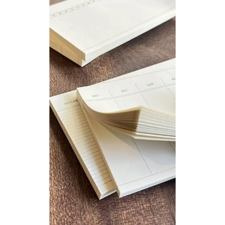 4lü Masaüstü Tarihsiz Planlayıcı Set (Hedefler, Haftalık Planlayıcı, Noktalı ve Çizgili Notepad)