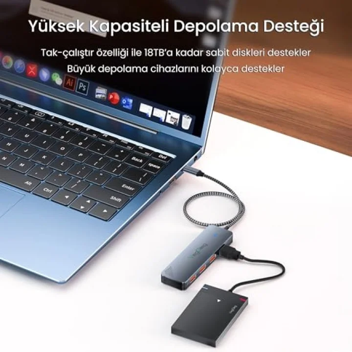 4 Portlu 10Gbps Type-C to 4*USB-A 3.2 Gen2 USB Çoklayıcı Dönüştürücü Hub