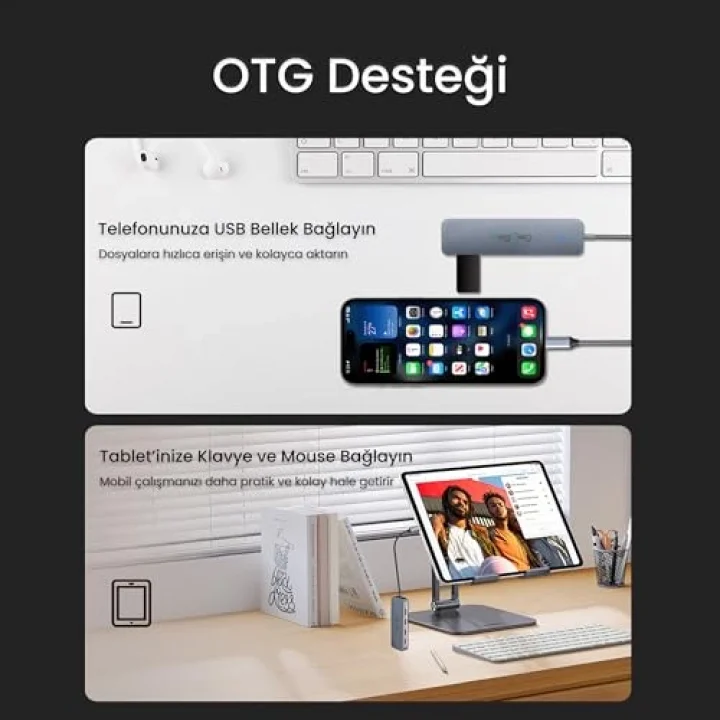 4 Portlu 10Gbps Type-C to 4*USB-A 3.2 Gen2 USB Çoklayıcı Dönüştürücü Hub