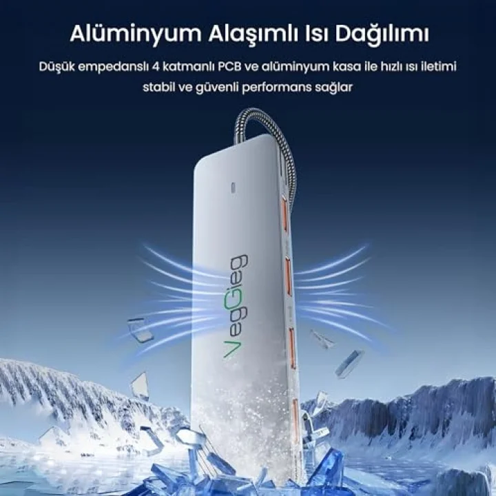 4 Portlu 10Gbps Type-C to 4*USB-A 3.2 Gen2 USB Çoklayıcı Dönüştürücü Hub
