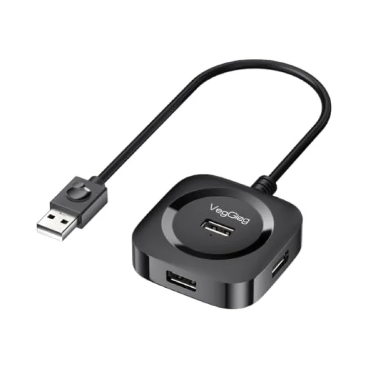 4 Portlu USB 2.0 Çoklayıcı Hub Siyah