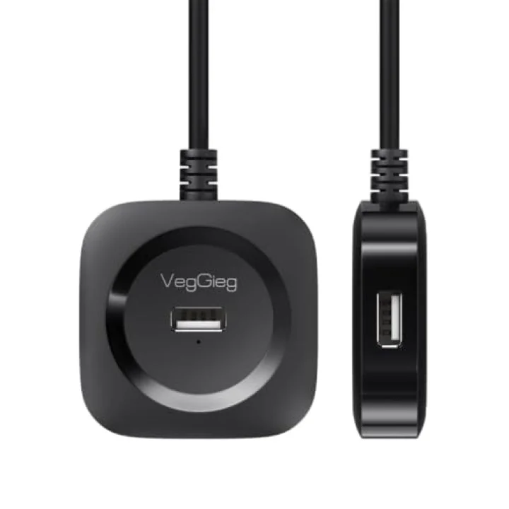 4 Portlu USB 2.0 Çoklayıcı Hub Siyah