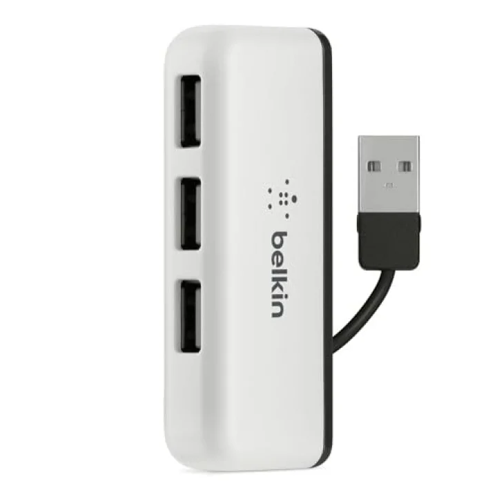 4 USB-A Girişli HUB, USB 2.0, Seyahat Boy, Siyah