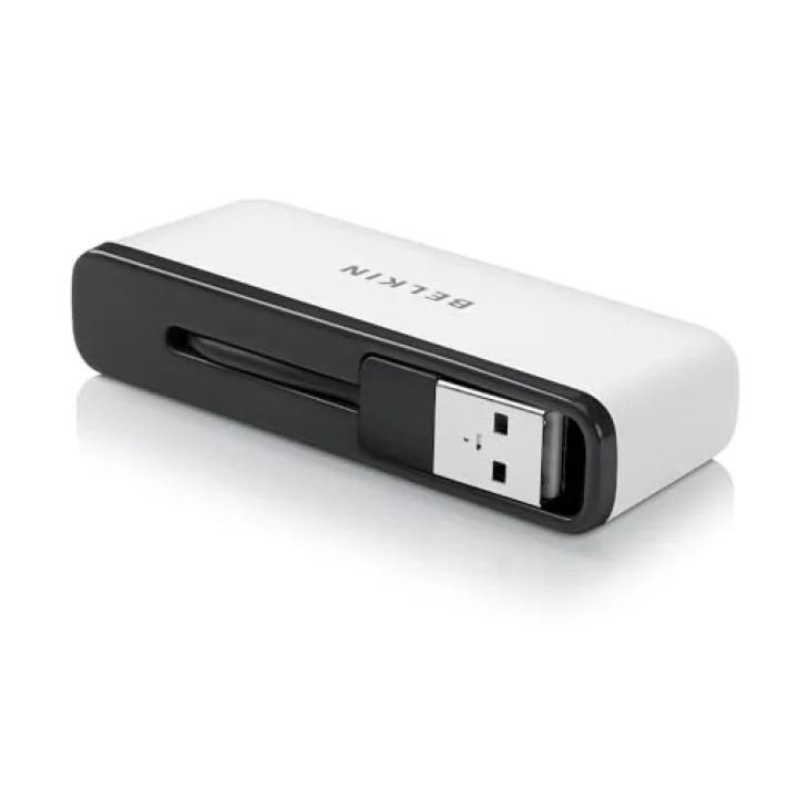 4 USB-A Girişli HUB, USB 2.0, Seyahat Boy, Siyah