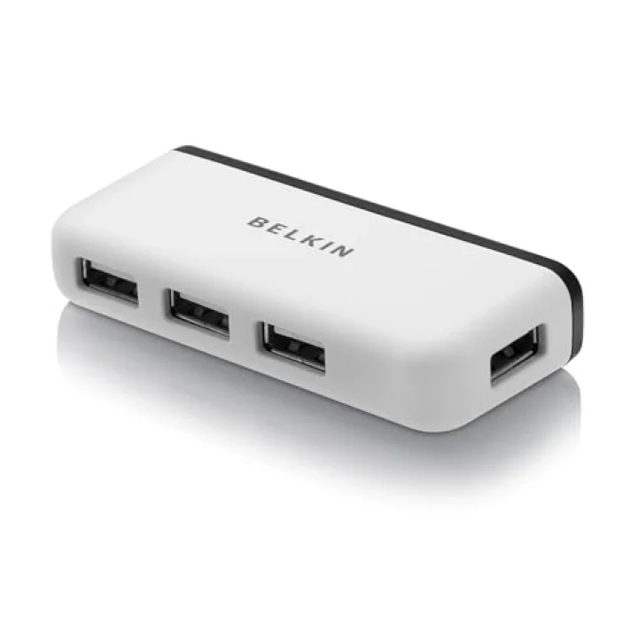 4 USB-A Girişli HUB, USB 2.0, Seyahat Boy, Siyah