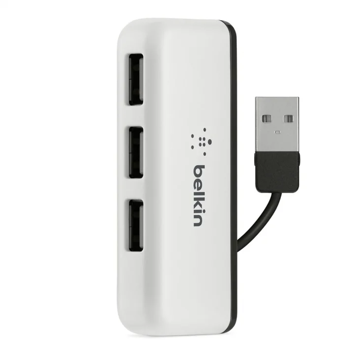 4 USB-A Girişli HUB, USB 2.0, Seyahat Boy, Siyah