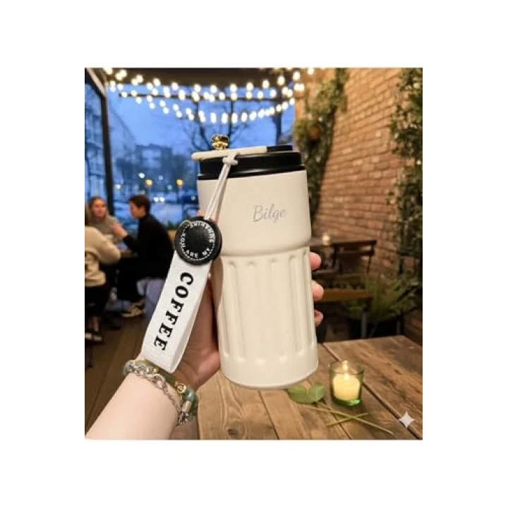 400ml Coffee Dereceli Beyaz Termos
