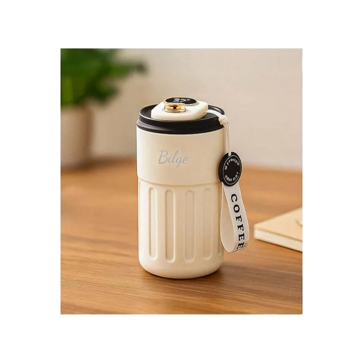 400ml Coffee Dereceli Beyaz Termos