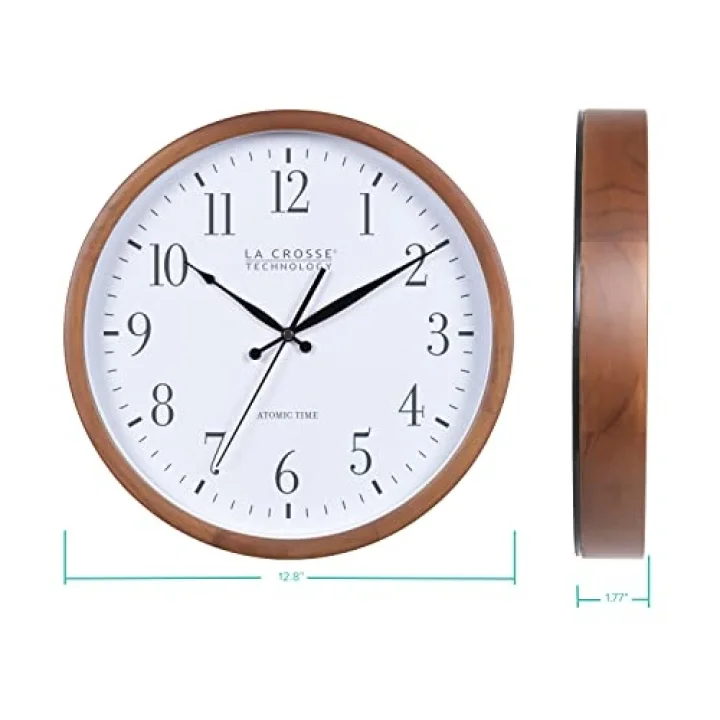 404-50447-INT 32,5 cm Atomik Ceviz Analog Duvar Saati