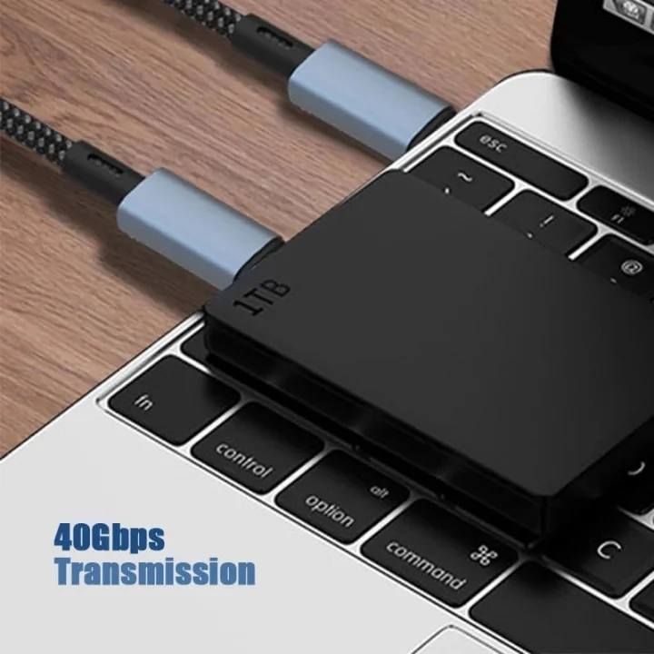 40Gbps 240W 4.0 Thunderbolt Type-C to Type-C Şarj, Data ve 8K 60Hz Görüntü Aktarım Kablosu Tip C 1.5 Metre ZR851