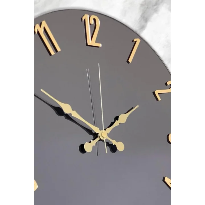 41 Cm Gerçek Ayna Pleksi Rakam Dekoratif Duvar Saati