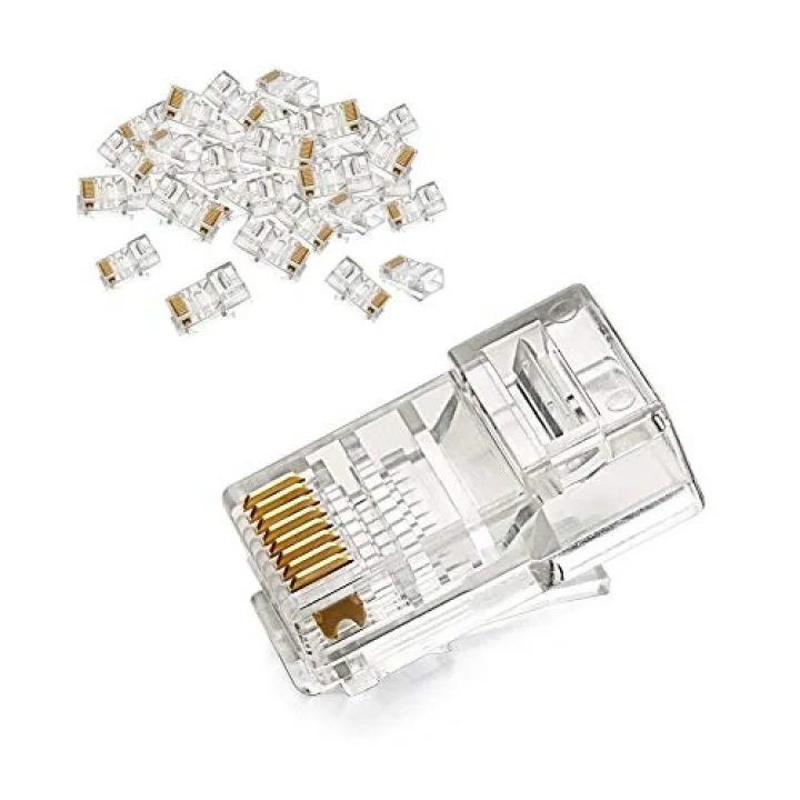 4220 100 Adet RJ45 Jack Cat5 İnternet Kablo Kablosu Ucu Konnektör Connector