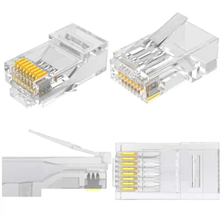 4220 100 Adet RJ45 Jack Cat5 İnternet Kablo Kablosu Ucu Konnektör Connector