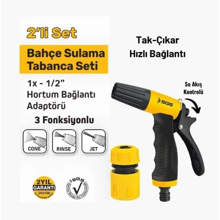 4255 3 Fonksiyonlu 2 Parça Sulama Tabancası