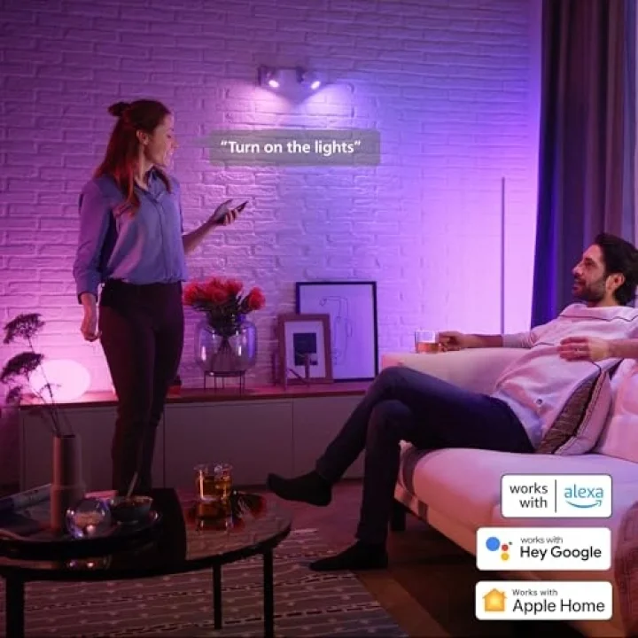 4.2W Renkli Akıllı Spot Ampul GU10 Bluetooth uyumlu, Alexa, Apple Home ve Google Assistant ile sesli kontrol - 25.000 Saat Ampul Kullanım Ömrü