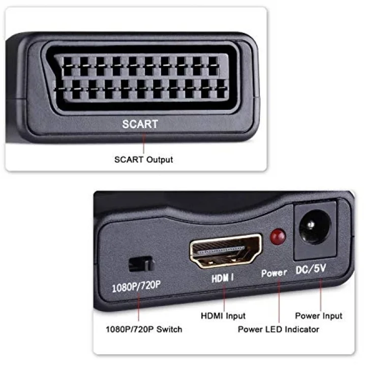 4363 HDMI To Scart Av Video Çevirici Skart Dönüştürücü Adaptör