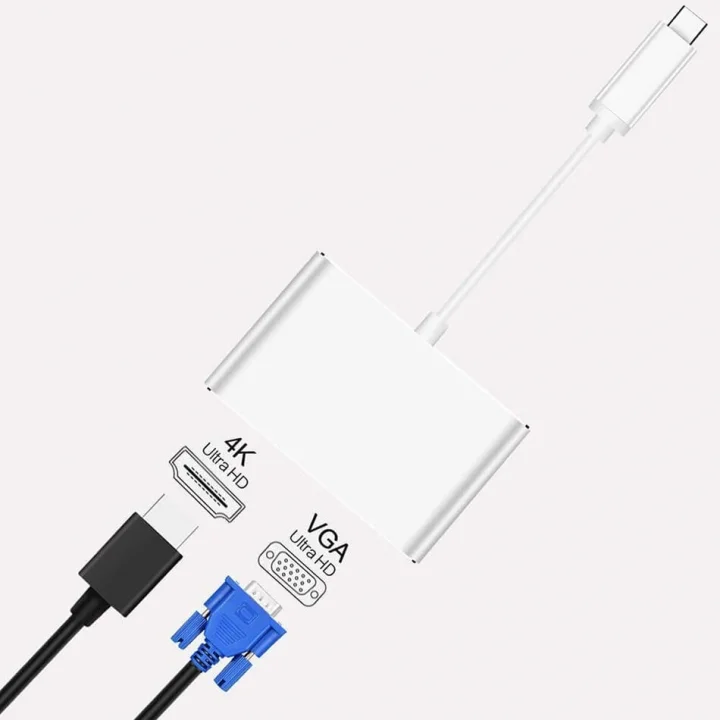 4366 USB Type-C To HDMI VGA 3.1 4K Çevirici Dönüştürücü Adaptör