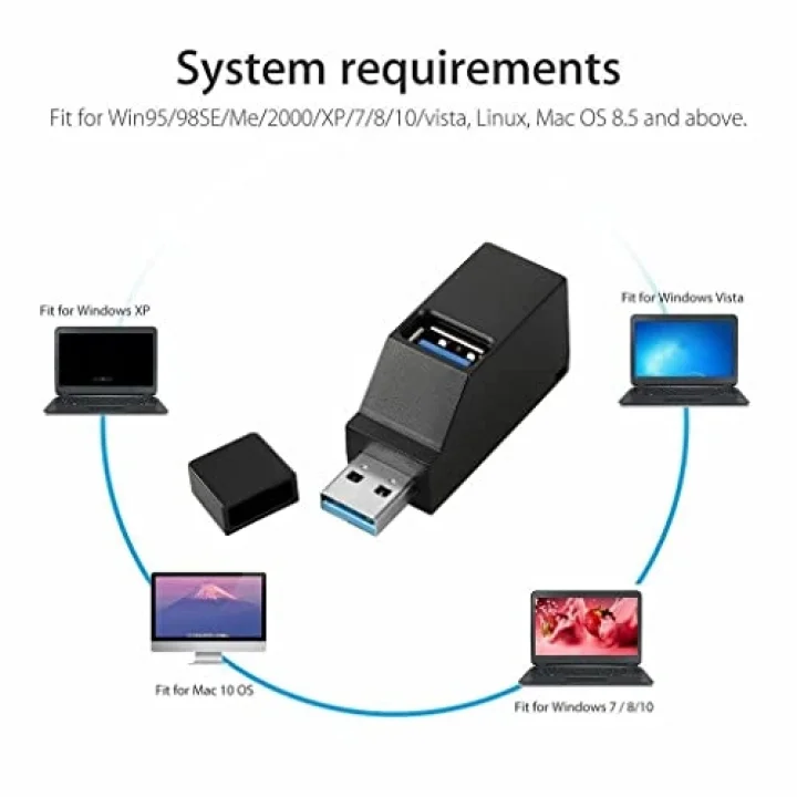 4422 USB Hub 3 Port 2.0 3.0 Çoklayıcı Switch