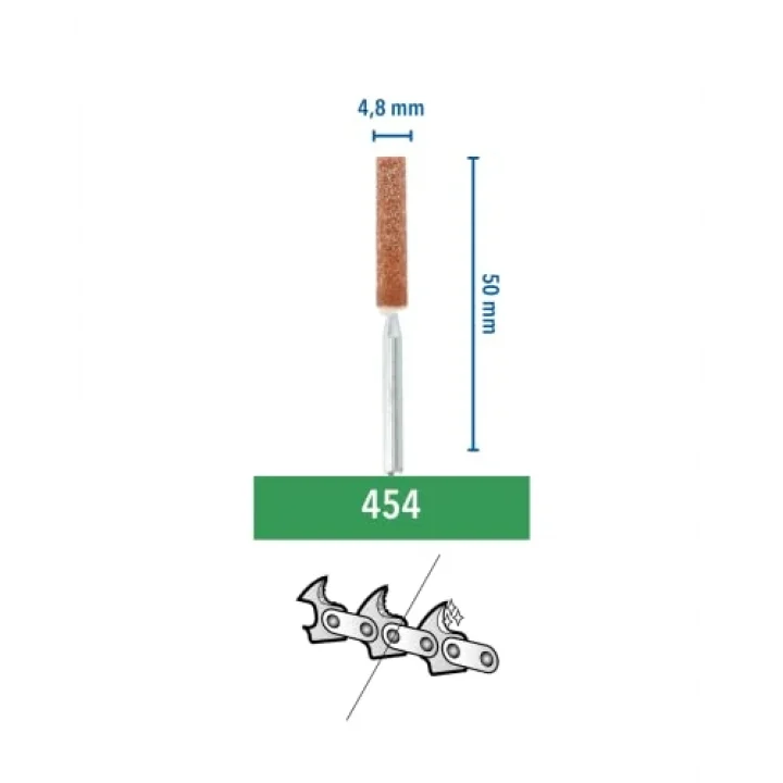 454 Zincirli Testere Bileme Taşı, Orta Boy, 4,8 mm, 3lü