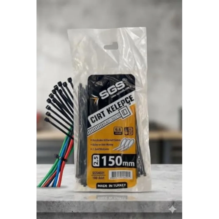 4601 Cırt Kelepçe 2.5X150 Siyah 100 Lü Paket