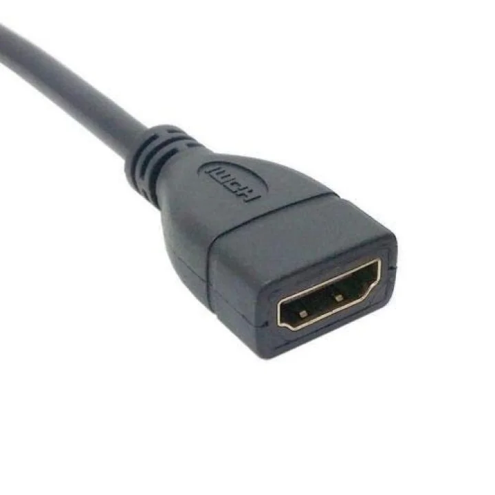 4666 Hdmi Dişi Erkek Uzatma 90 Derece Dirsek Kablosu 0.5 Metre