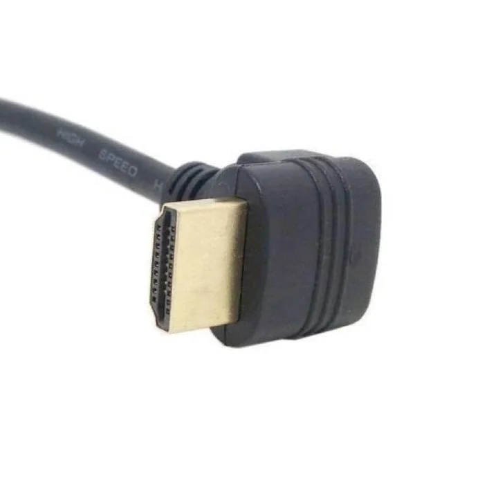 4666 Hdmi Dişi Erkek Uzatma 90 Derece Dirsek Kablosu 0.5 Metre