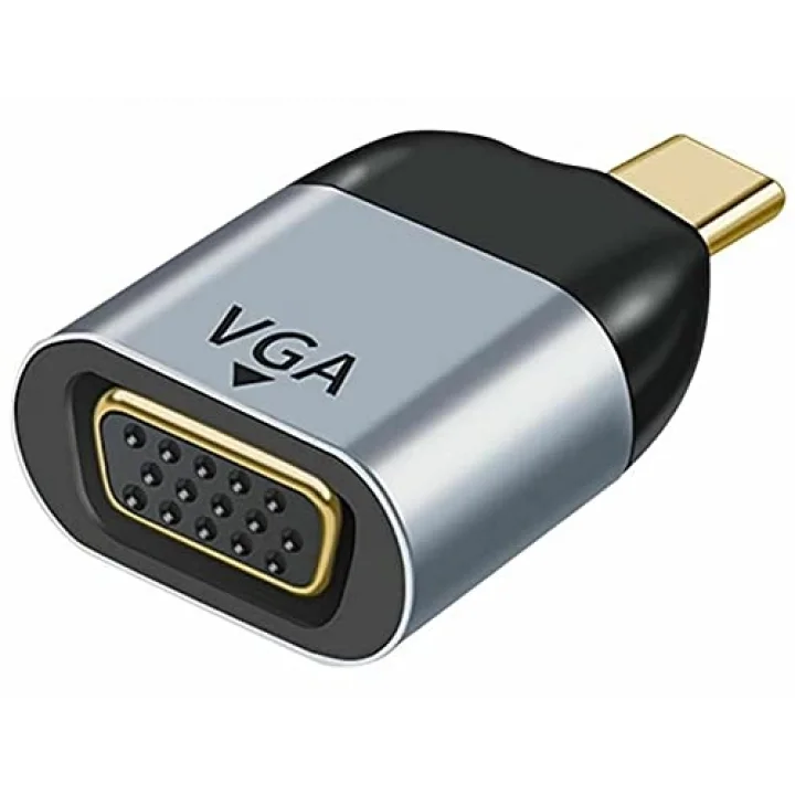 4893 Type-C To VGA Kablo Ucu Mini Çevirici Dönüştürücü Adaptör