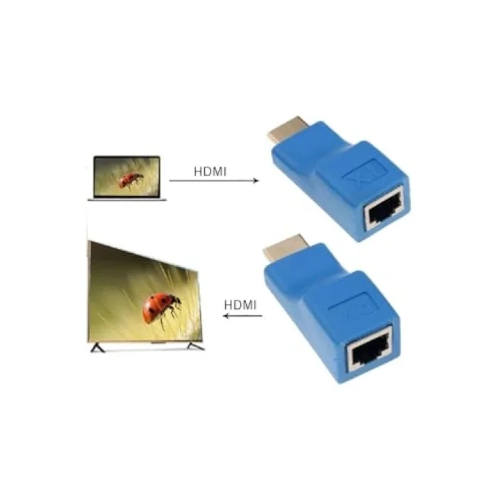 4971 Hdmi Rj45 Cat5 6 Extender Uzatıcı Uzatma Aparatı Adaptör