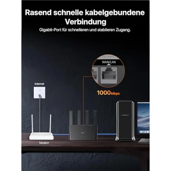 4G08 AC1200 Çift Bantlı Wi-Fi 4G+ LTE Yönlendirici
