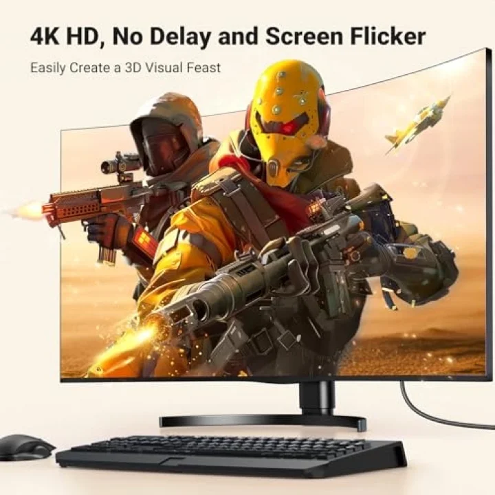 4K 1080P@120Hz Displayport 1.2 to HDMI 1.4 Örgülü Kablo, 3m, 35843
