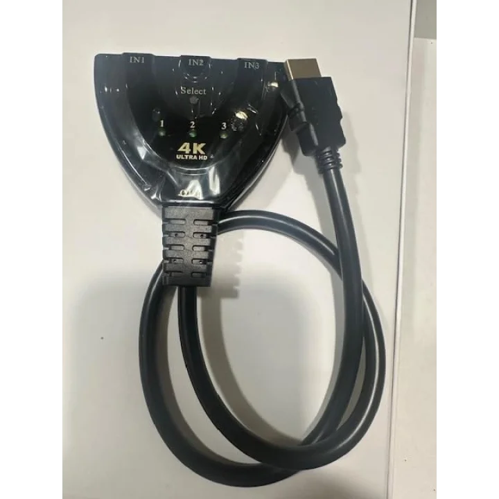 4k hdmi switch 3 port hdmi switch 50 cm kablolu hdmi çoğaltıcı