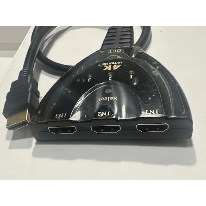 4k hdmi switch 3 port hdmi switch 50 cm kablolu hdmi çoğaltıcı
