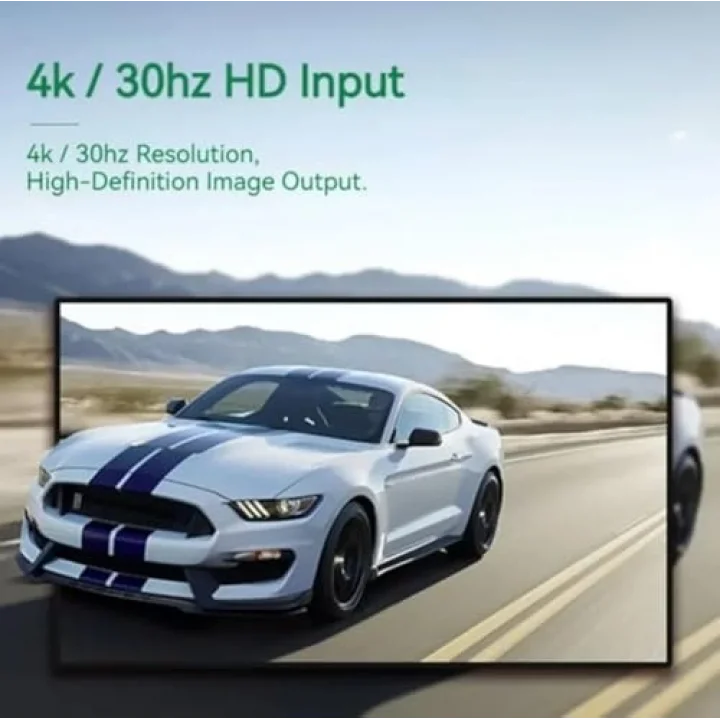 4K USB C 2.0 Type-C Video Capture Görüntü Yakalama Adaptörü Usb 4K 30Hz Akış Öğretim Video Konferans veya Canlı Yayın için Oyun Yakalama Kartı (HDMI aktarma için Kullanılmaz)