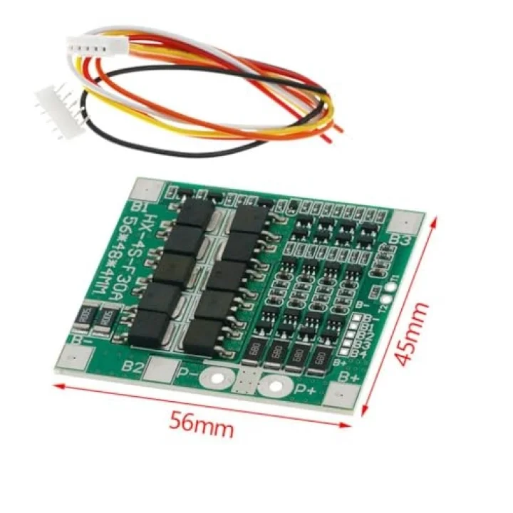 4S 30A 14.8V Lityum 18650 Bms Batarya Pil Şarj Koruma Devresi