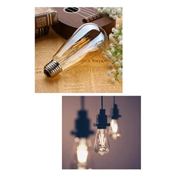4W Dim Rustik Led Ampul Sarı Işık Armut Edison Ampul