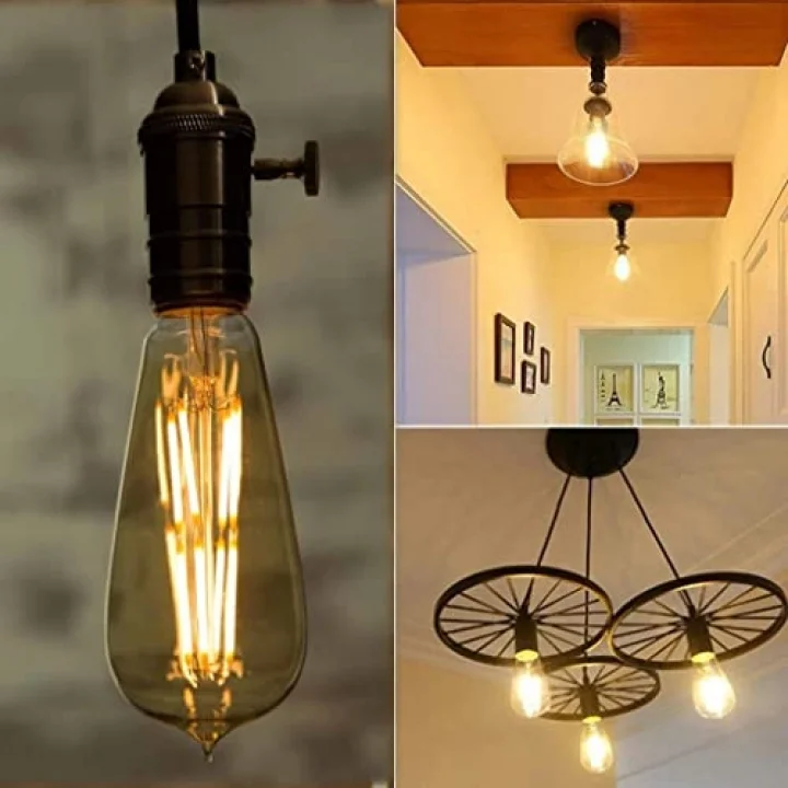 4W Dim Rustik Led Ampul Sarı Işık Armut Edison Ampul