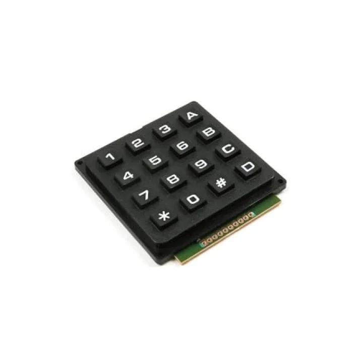 4x4 Telefon Stili Matrix Keypad Siyah Tuş Takımı