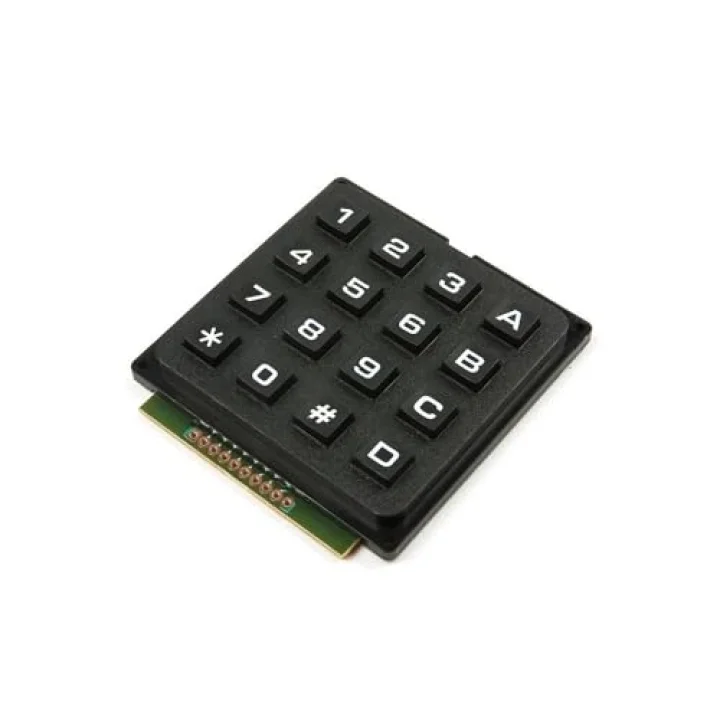4x4 Telefon Stili Matrix Keypad Siyah Tuş Takımı