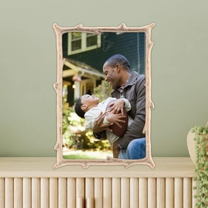 4x6 Gold Metal Picture Frame with Natural Branch Design