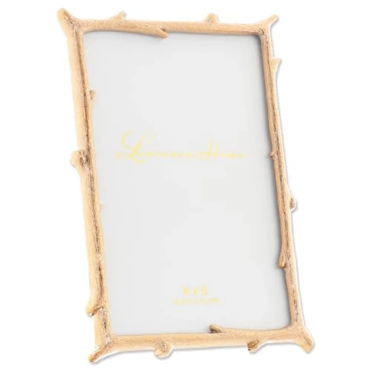 4x6 Gold Metal Picture Frame with Natural Branch Design
