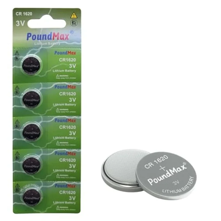 5 adet 1620 (CR1620,DL1620) 3V düğme pil