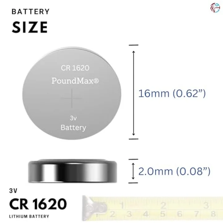 5 adet 1620 (CR1620,DL1620) 3V düğme pil